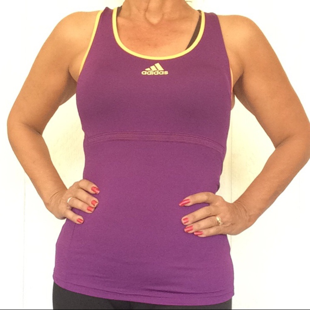 ADIDAS PURPLE CLIMALITE TANK TOP XS